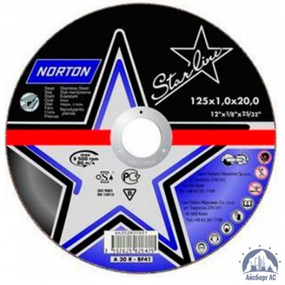 Диск отрезной по металлу 125х1,6x22,23 мм NORTON STARLINE купить  в Костроме
